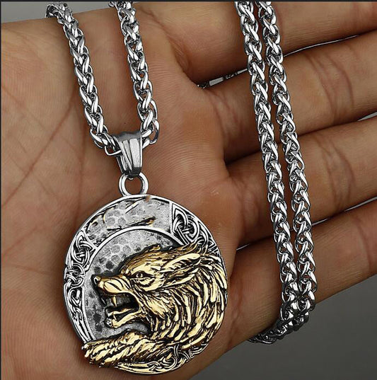 Collar Vikingo Wolfsteel Acero Inoxidable (OFERTA 2X1)