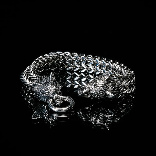 Pulsera Vikinga Wolf head