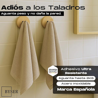 BYSER Ganchos Adhesivos para Pared – Pack de 5