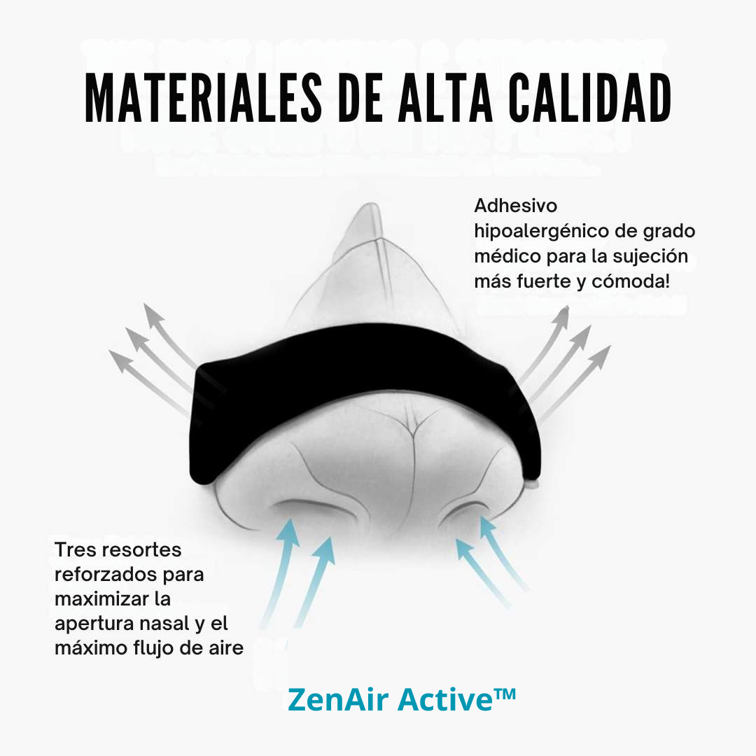 ZenAir Active™ Tiras nasales desechables diseñadas para tu comodidad y bienestar