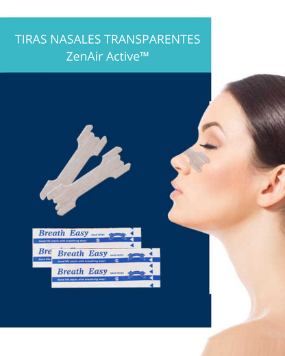 ZenAir Active™ Tiras nasales desechables diseñadas para tu comodidad y bienestar