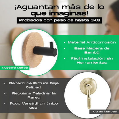 BYSER Ganchos Adhesivos para Pared – Pack de 5