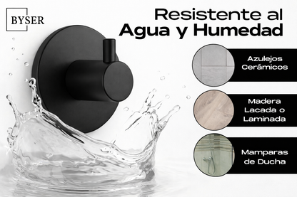 BYSER Ganchos Adhesivos para Pared – Pack de 5 (3 Colores disponibles)